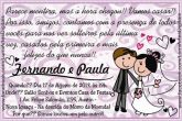 50 Convites de Casamento (10x15cm)